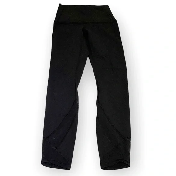 Lululemon 4 wunder unders leggings black mesh special edition active yoga luon - Picture 3 of 7